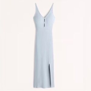 Abercrombie & Fitch Keyhole Sweater Dress - light blue